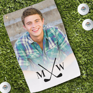 Create Your Own Monogram Photo Golf Towel