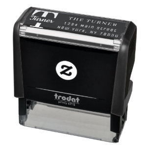 Create Your Own Monogram Return Address Self-inking Stamp