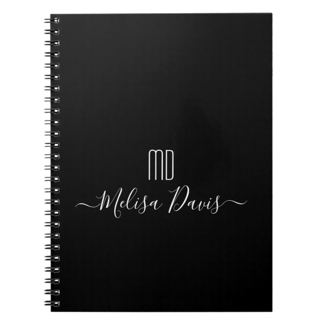 Create Your Own Monogram Spiral Photo Notebook (Front)