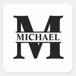 Create Your Own Monogram  Square Sticker