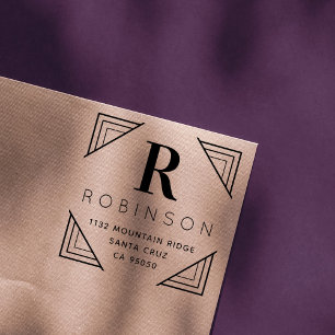 Create Your Own Monogram Surname Return Address Self-inking Stamp