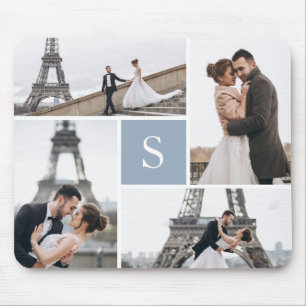 Create Your Own Monogrammed 4-Photo Gallery Mouse Mat