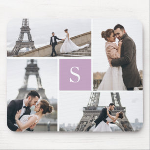 Create Your Own Monogrammed 4-Photo Gallery Mouse Mat