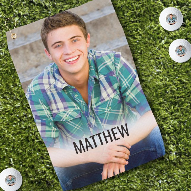 Create Your Own Monogrammed Photo Golf Towel (Create your Own Photo Golf Towel)