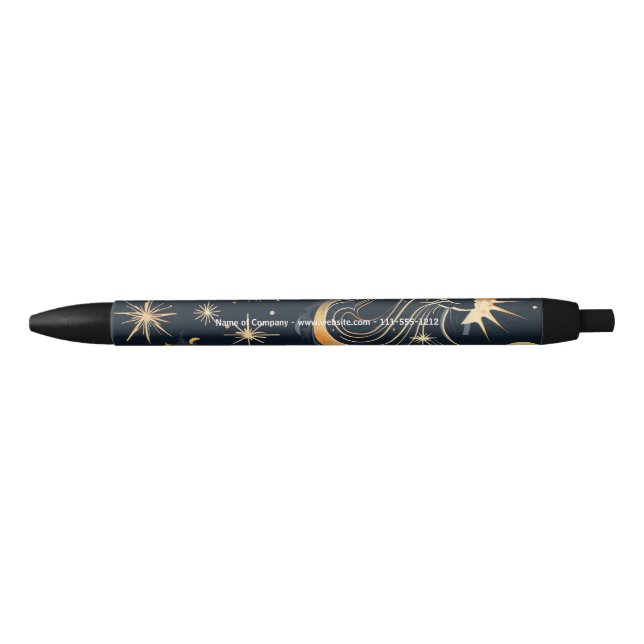 Create Your Own Moon Goddess Celestial Black Ink Pen (Front)