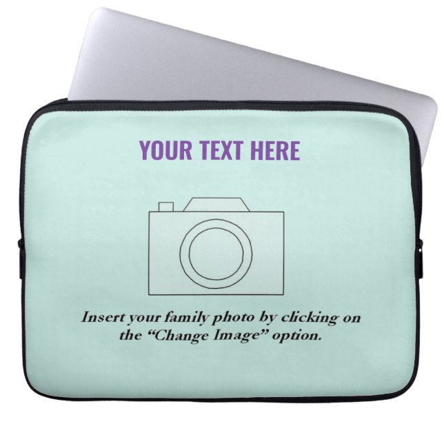 Create Your Own Moonlight Jade Pastel  Laptop Sleeve (Front)