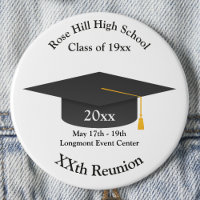 Create-Your-Own Mortarboard Class Reunion Button