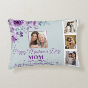 Create Your Own Mother's Day Collage Floral Decorative Cushion