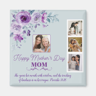Create Your Own Mother's Day Collage Floral Magnet