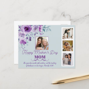 Create Your Own Mother's Day Collage Floral Postcard
