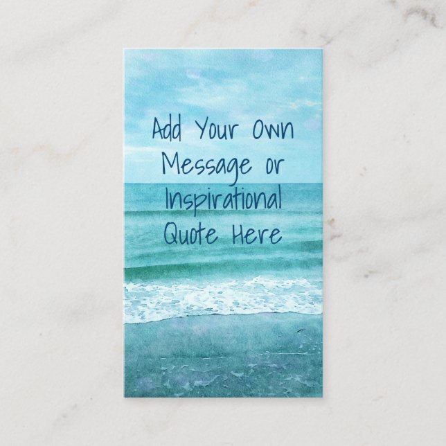 Create Your Own Motivational Inspirational Quote Business Card (Front)
