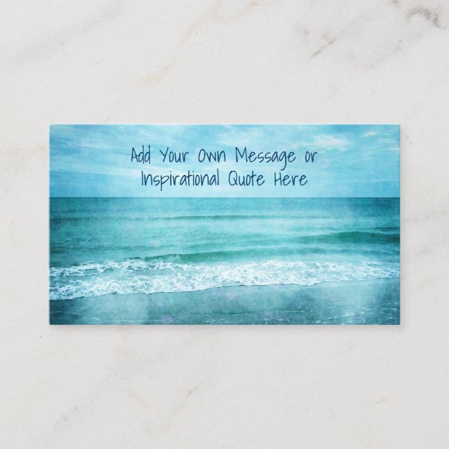 Create Your Own Motivational Inspirational Quote Business Card (Front)