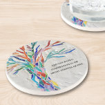 Create Your Own Motivational / Inspirational Quote Coaster<br><div class="desc">This unique coaster is decorated with a colourful mosaic Tree of Life design. Add your chosen quote to personalise it. Click Customise Further to edit font,  font size,  and font colour. Original Mosaic © Michele Davies.</div>