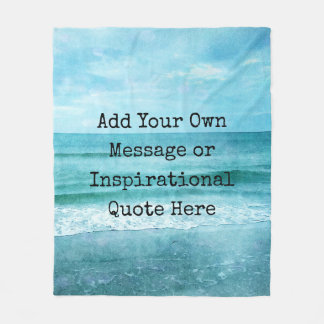 Create Your Own Motivational Inspirational Quote Fleece Blanket