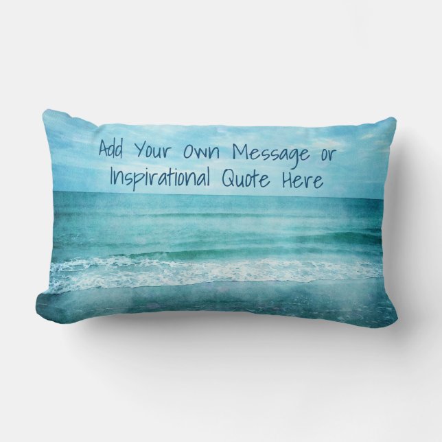 Create Your Own Motivational Inspirational Quote Lumbar Cushion (Front)