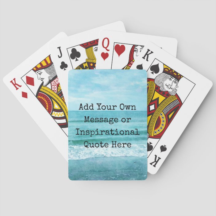 Create Your Own Motivational Inspirational Quote Playing Cards Zazzle