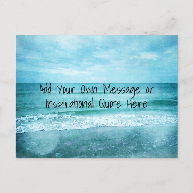 Create Your Own Motivational Inspirational Quote Postcard (Front)
