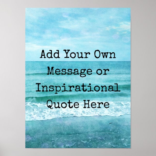 Create Your Own Motivational Inspirational Quote Poster (Front)