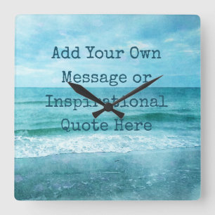 Create Your Own Motivational Inspirational Quote Square Wall Clock