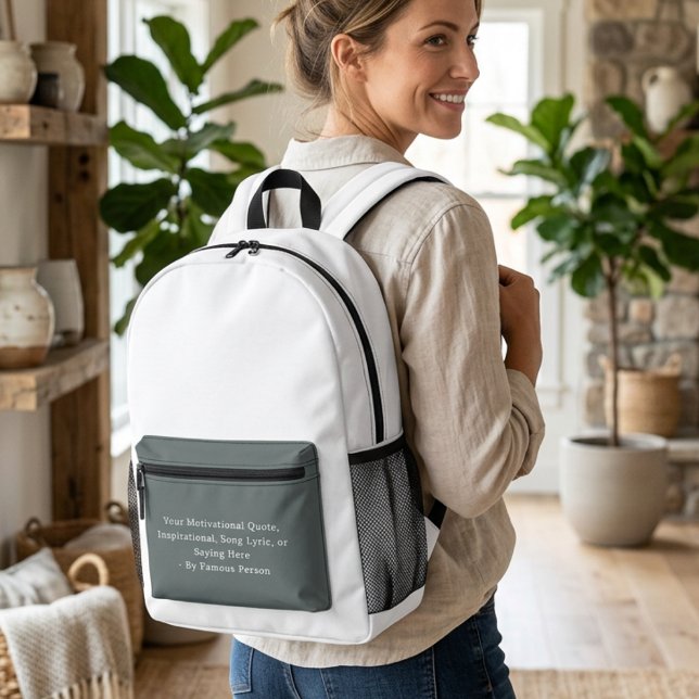 Create Your Own Motivational Quote Inspirational Printed Backpack (Creator Uploaded)