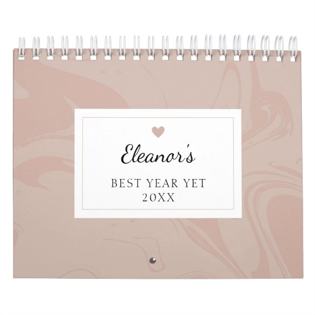 Create Your Own Motivational Quotes Marble Effect Calendar (Cover)