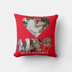 Create your own Mr and Mrs photo Matching couple Cushion