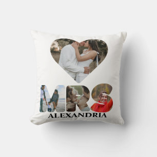 Create your own Mr and Mrs photo Matching couple Cushion
