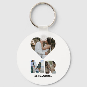 Create your own Mr and Mrs photo Matching couple Key Ring