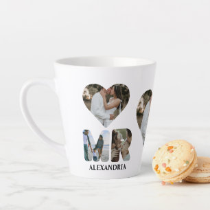 Create your own Mr and Mrs photo Matching couple Latte Mug