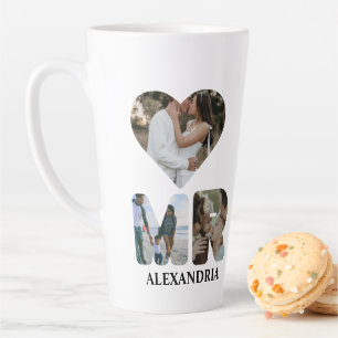 Create your own Mr and Mrs photo Matching couple Latte Mug