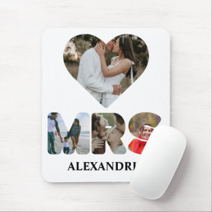 Create your own Mr and Mrs photo Matching couple Mouse Mat