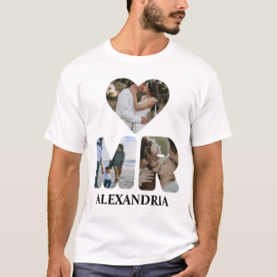 Create your own Mr and Mrs photo Matching couple  T-Shirt
