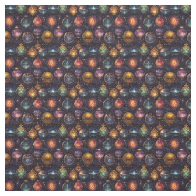 Create Your Own Mulitcolor Mystical Floating Orbs Fabric (Swatch)