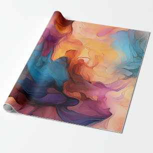 Create Your Own Multicolored Alcohol Ink Wrapping Paper