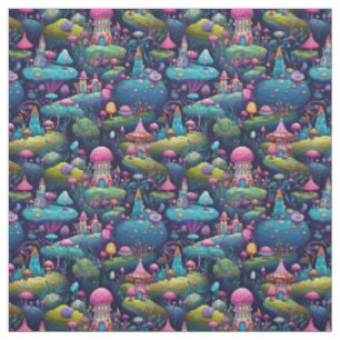 Create Your Own Multicolored Fairy Forest Village Fabric