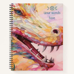 Create Your Own Multicolored Kaleidoscope Dragon Notebook