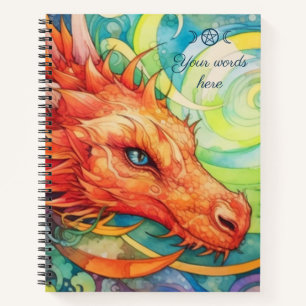Create Your Own Multicolored Red Dragon Notebook