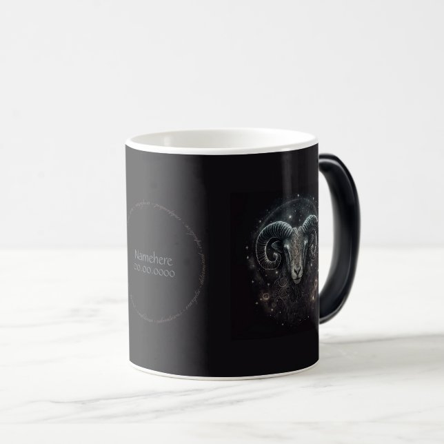 Create Your Own Mystical Astrology Aries Zodiac Magic Mug (Front Right)
