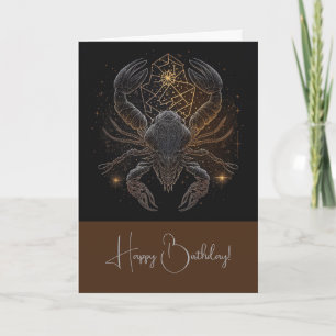 Create Your Own Mystical Astrology Scorpio Zodiac Holiday Card