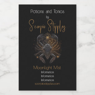 Create Your Own Mystical Astrology Scorpio Zodiac Wine Label