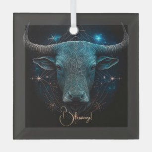 Create Your Own Mystical Astrology Taurus Zodiac Glass Tree Decoration