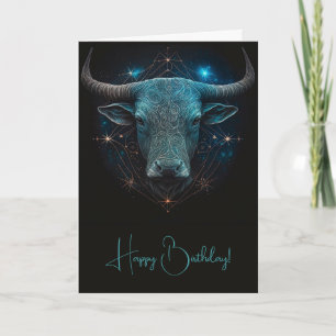Create Your Own Mystical Astrology Taurus Zodiac Holiday Card