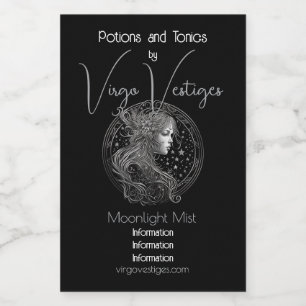 Create Your Own Mystical Astrology Virgo Zodiac Wine Label