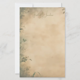 Create Your Own Mystical Autumn Garden Floral Stationery