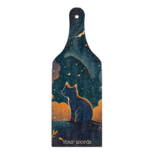 Create Your Own Mystical Black Cat Altar Cloth Cutting Board