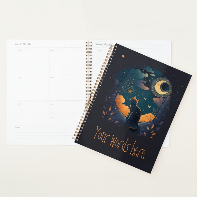 Create Your Own Mystical Black Cat & Birds Planner (Display)