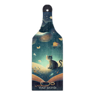 Create Your Own Mystical Black Cat & Grimoire Cutting Board