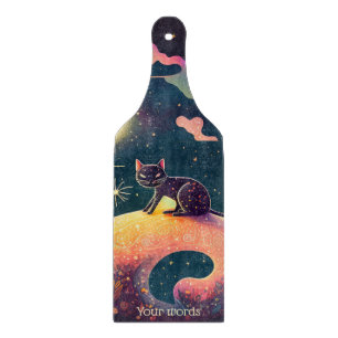 Create Your Own Mystical Black Cat Landscape Cutting Board
