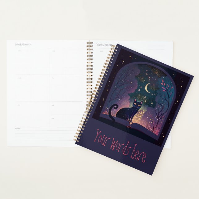 Create Your Own Mystical Black Cat Magic Window Planner (Display)