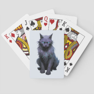 Create Your Own Mystical Black Cat Playing Cards